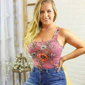 Floral super soft bodysuit